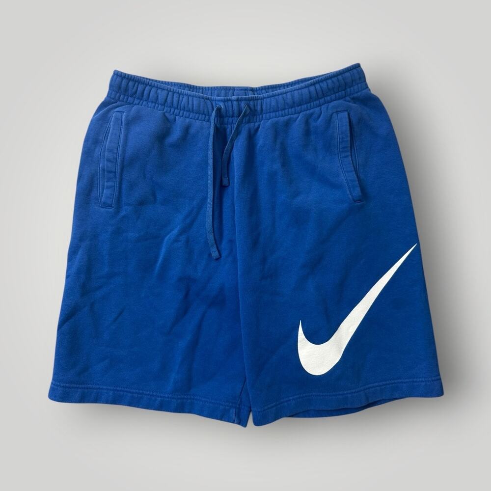 MEN'S NIKE CLUB FLEECE SWOOSH GRAPHIC SHORTS sz L - Picture 2 of 8